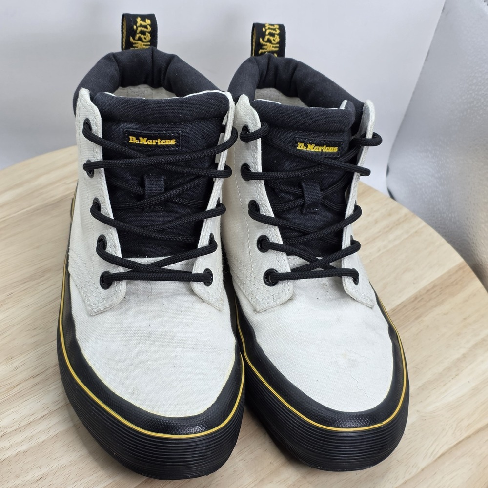 Women Size 6 -‎ Dr Martens Allana Canvas Chukka Boots Cream Black Yellow - Picture 4 of 9